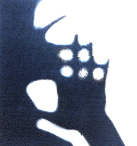 Foto von kleinen Sonnenkreisen durch gekreuzte Finger