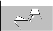 Schema zu dem Experiment mit dem Umfüllen von Luft von einem Glas ins andere