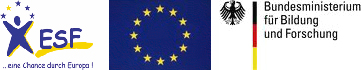 Logos vom ESF, der EU und dem BMBF