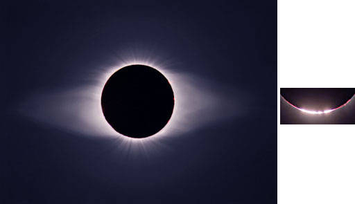 Foto: Sonnenkorona bei totaler Finsternis