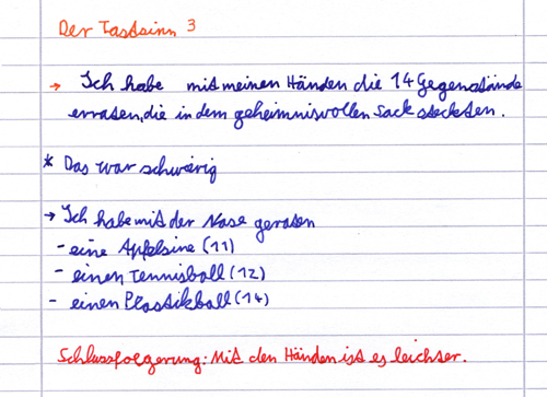 Text zum Tastsinn