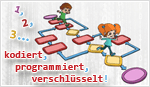 Logo von '1, 2, 3 ... kodiert, programmiert, verschlüsselt!'