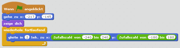 Skript für die Bewegung des Wirbelsturms