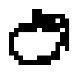 Pixelbild eines Apfels