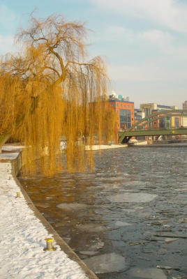 Foto: Eisschollen auf der Spree