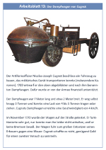 Der Dampfwagen von Cugnot