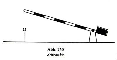 Zeichnung: Eine Schranke