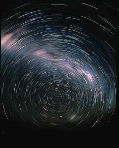 Foto: Die scheinbare Bewegung der Sterne
