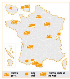 Die Pilotzentren in Frankreich